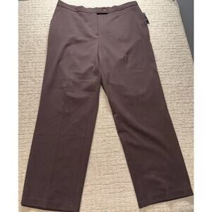 Investments Women’s 18W Slim FX Technology Pants Espresso Brown Straight Leg